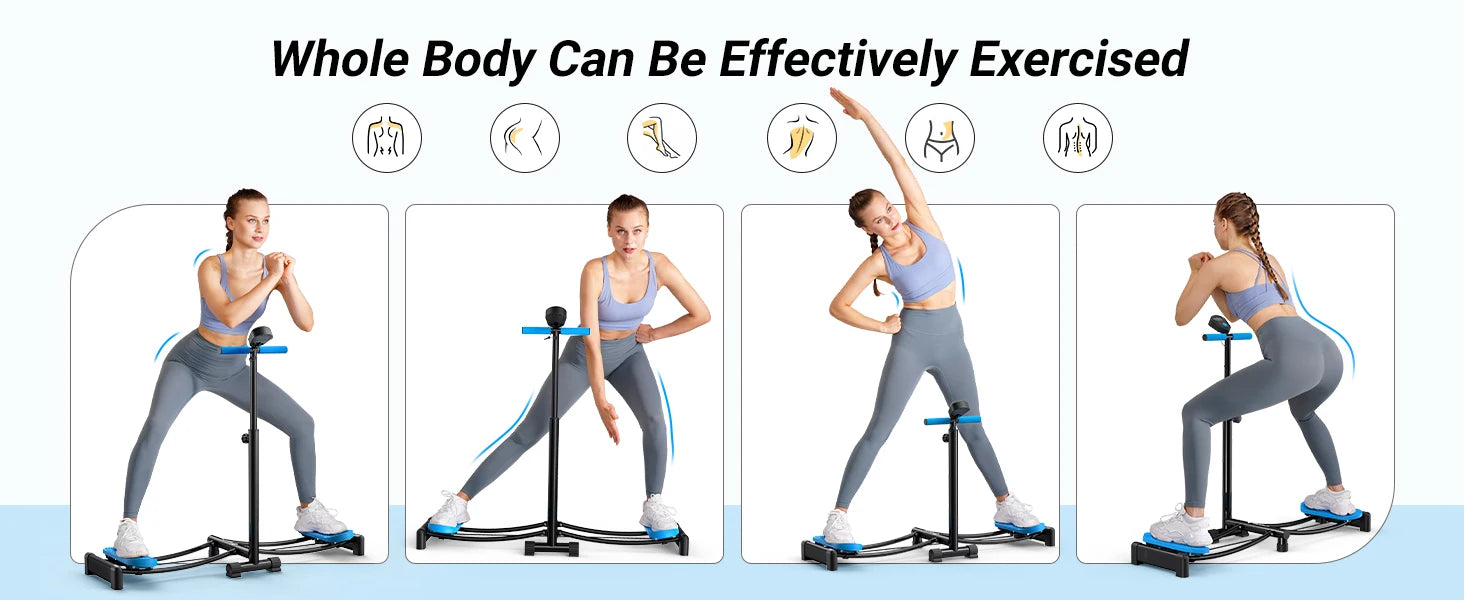 MERACH Ski Machine – Simulated Ski Trainer with Adjustable Height for Leg and Pelvic Floor Muscle Workout