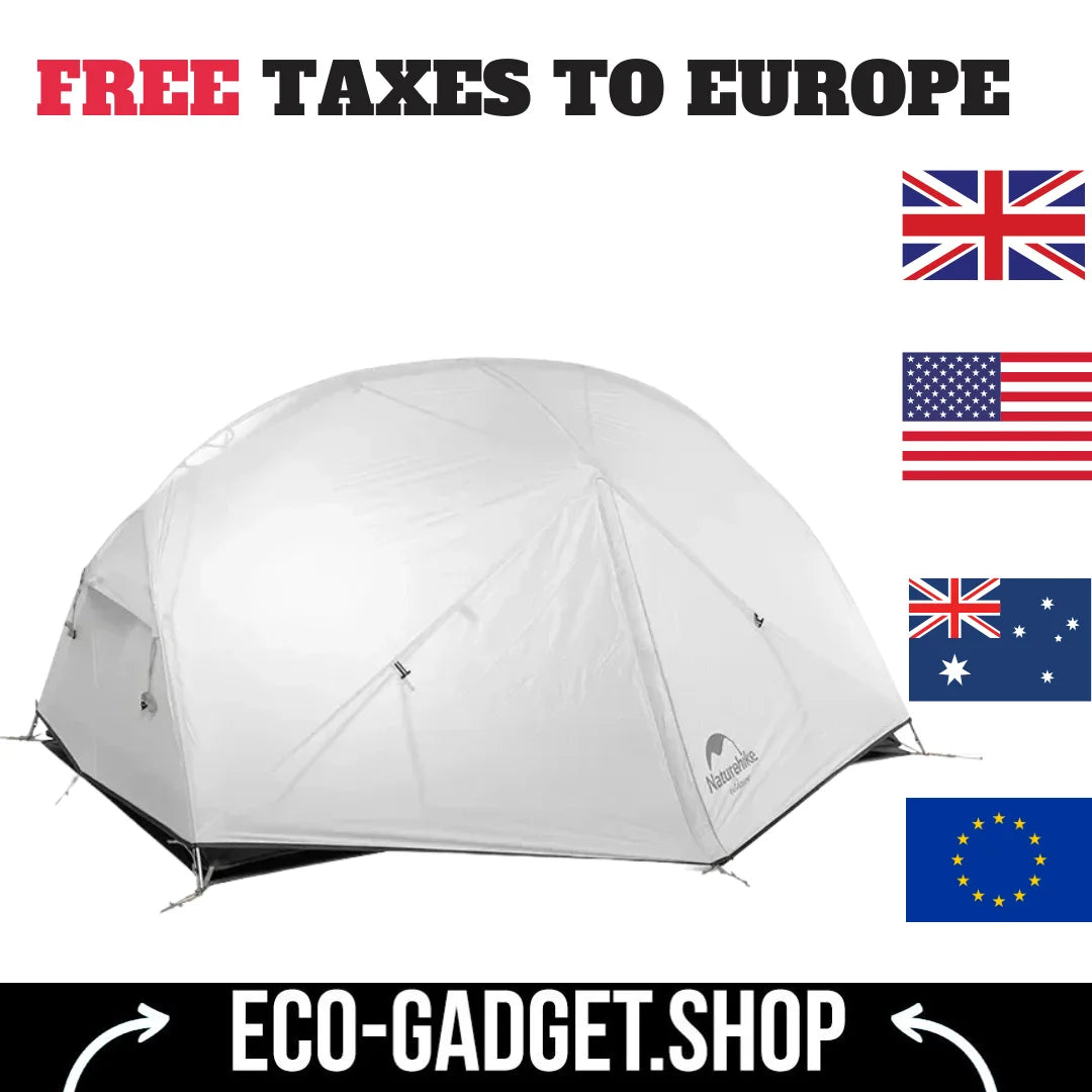 Naturehike Mongar 2-Person Ultralight Backpacking Tent – 20D Waterproof Camping Tent