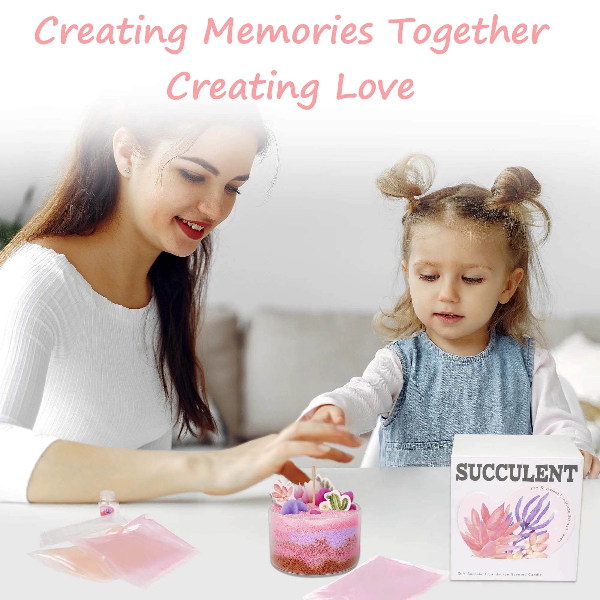 : DIY Succulent Candle Kit – Handmade Scented Candle Set