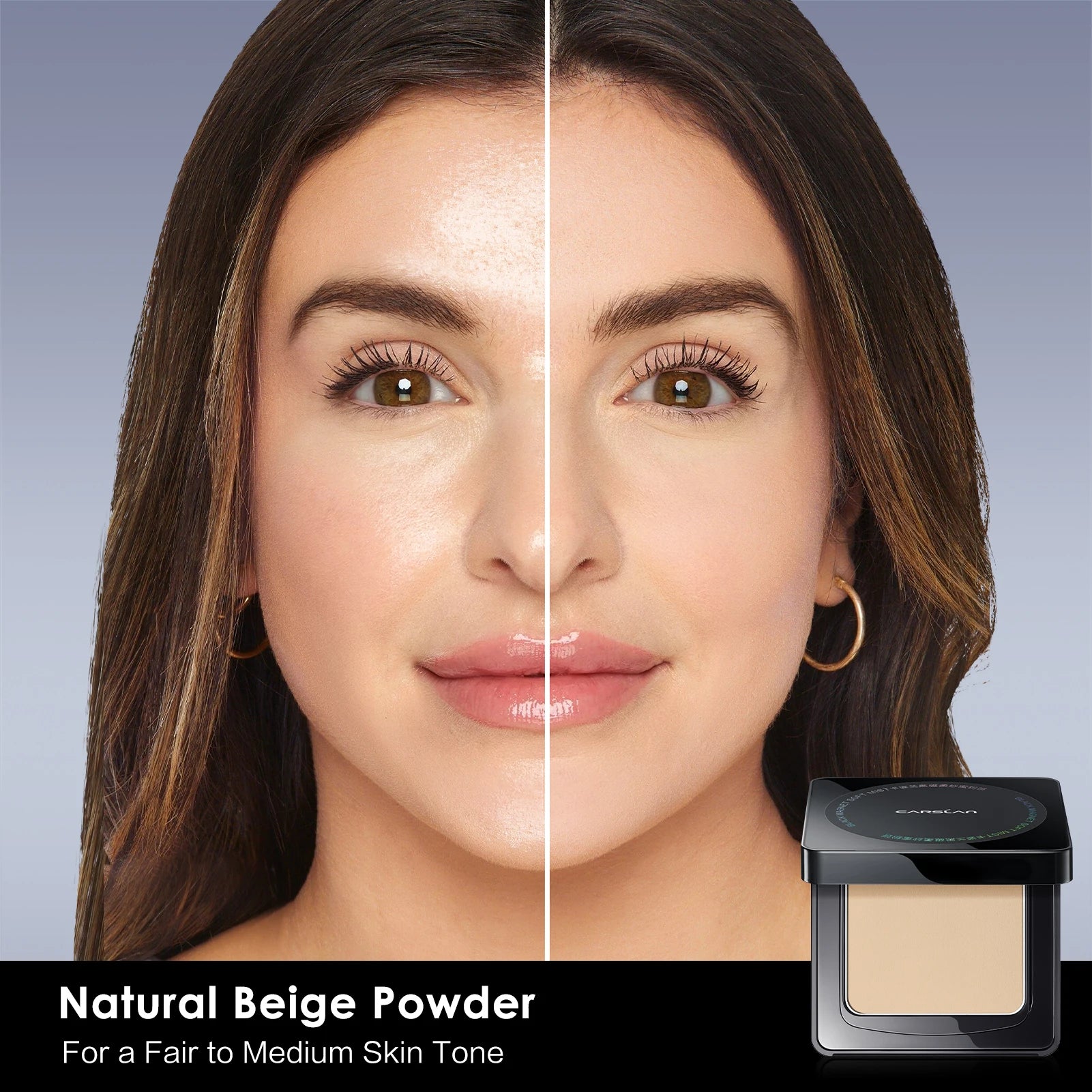 : CARSLAN Stay Matte Pressed Powder – 24H Oil Control & Long-Lasting Setting Powder