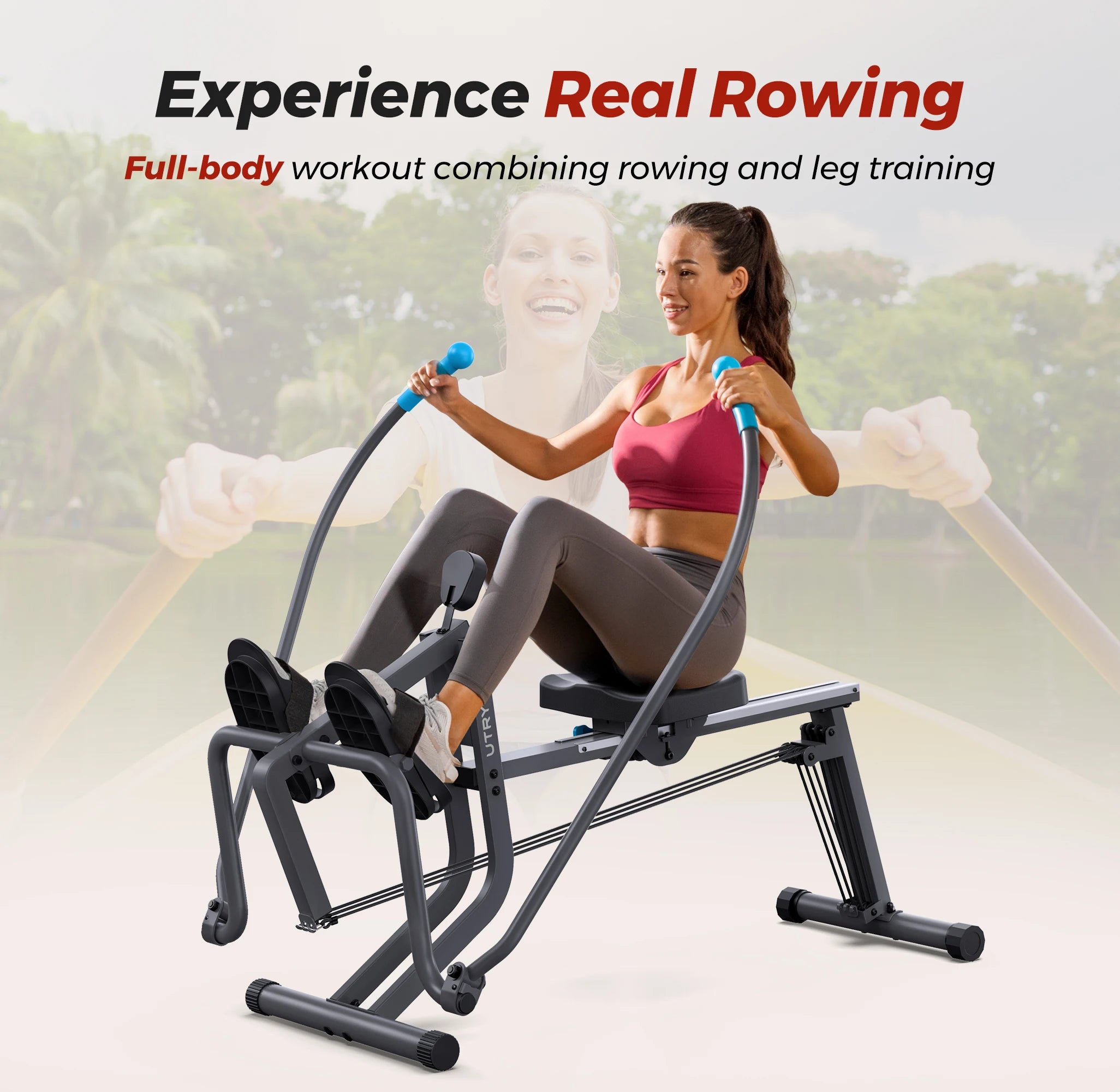 UTRYUP Sculls Rowing Machine – Smooth & Quiet Home Gym Rower