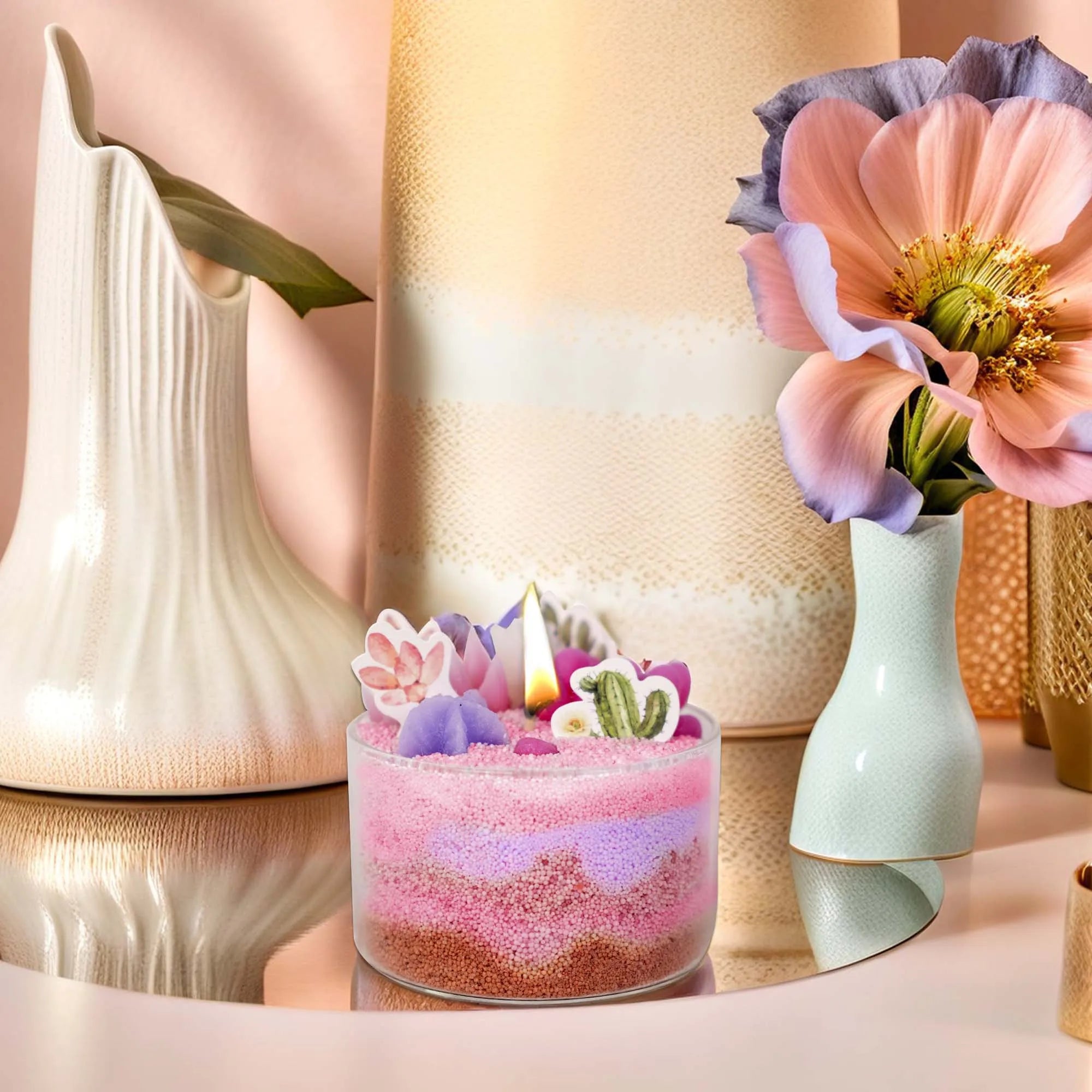 : DIY Succulent Candle Kit – Handmade Scented Candle Set