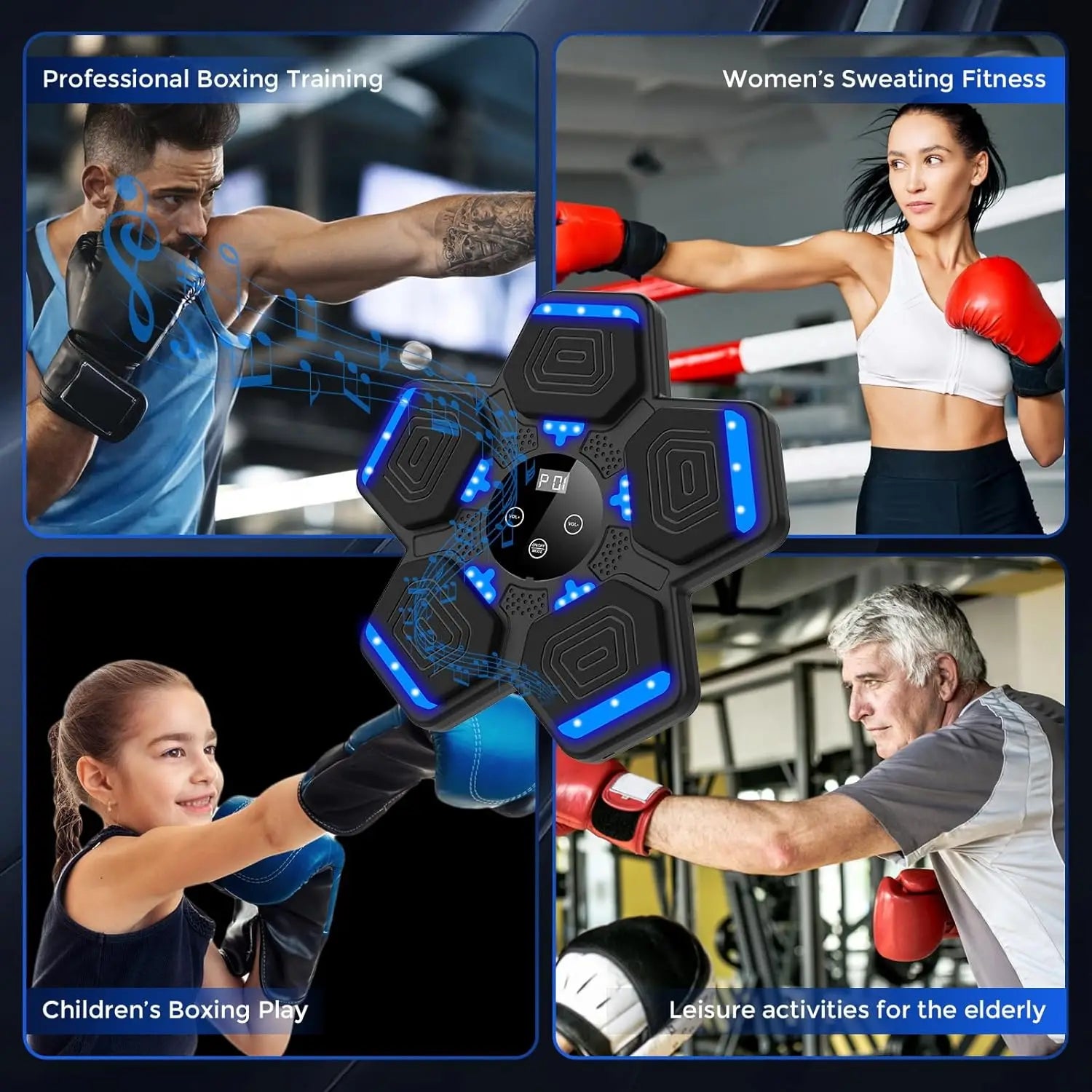 2024 Smart Bluetooth Music Boxing Machine with Gloves