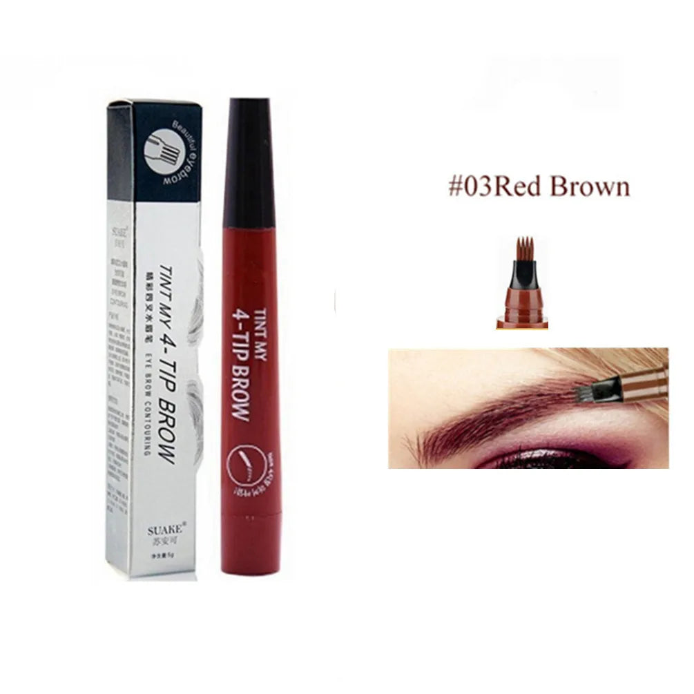 4D Microblading Eyebrow Pen – 4-Fork Tip for Natural Brows