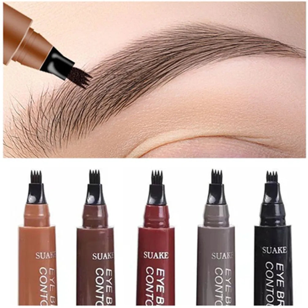 4D Microblading Eyebrow Pen – 4-Fork Tip for Natural Brows