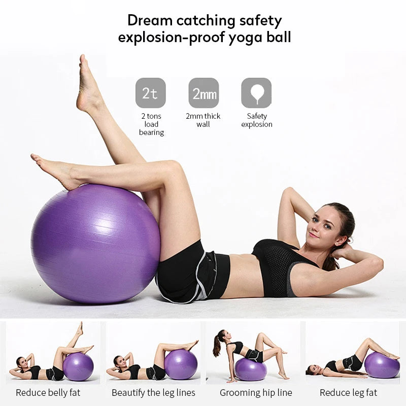 PVC Fitness Yoga Ball – Explosion-Proof & Thickened