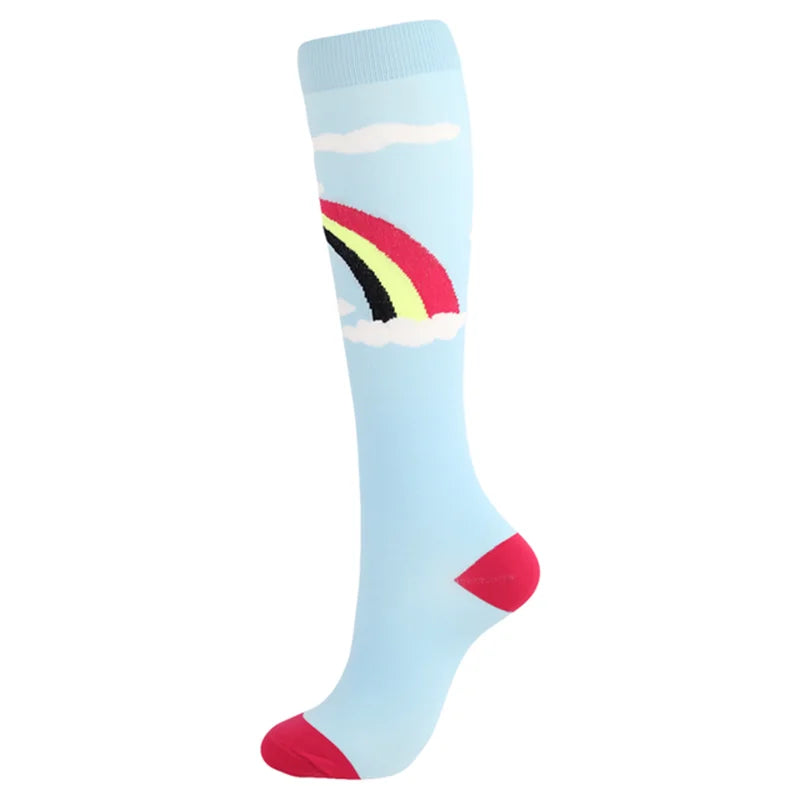 Unisex 20-30 mmHg Compression Cycling & Sports Socks