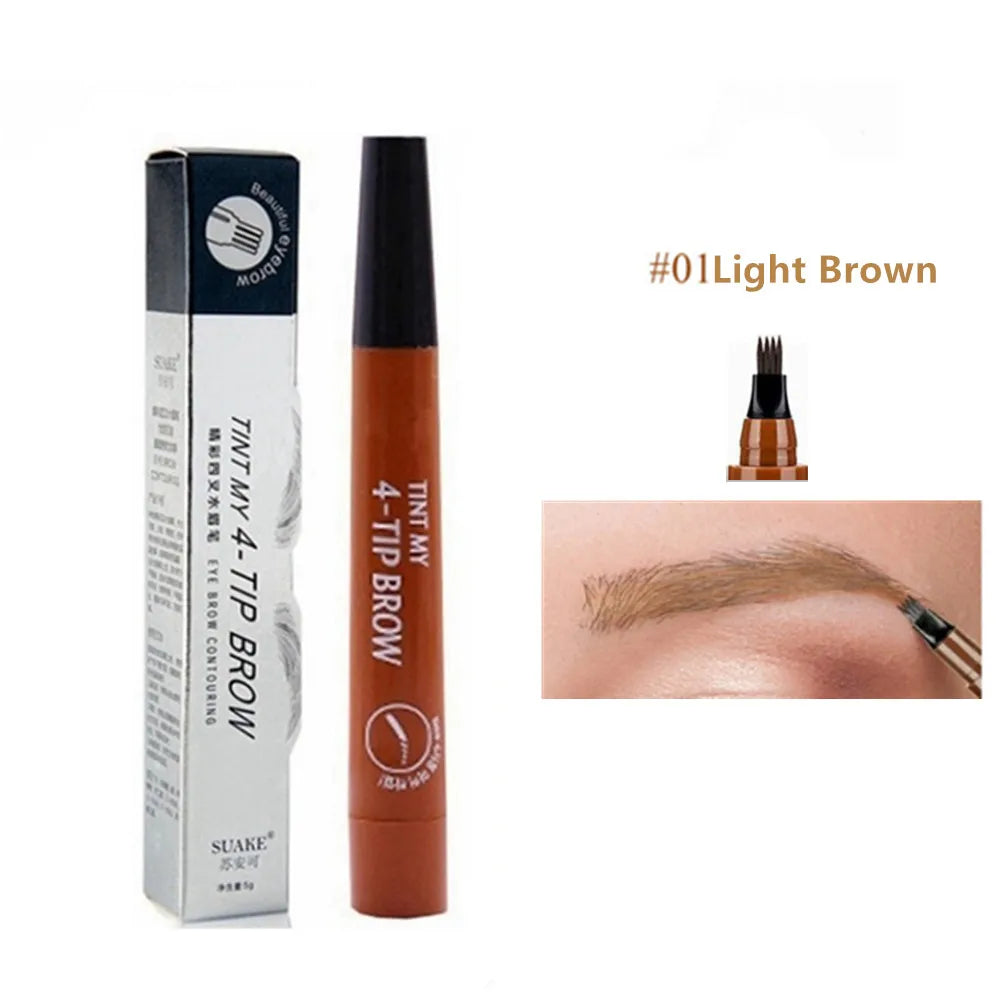 4D Microblading Eyebrow Pen – 4-Fork Tip for Natural Brows