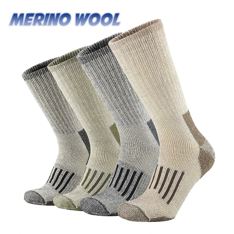 Ultra-Warm Merino Wool Hiking Socks