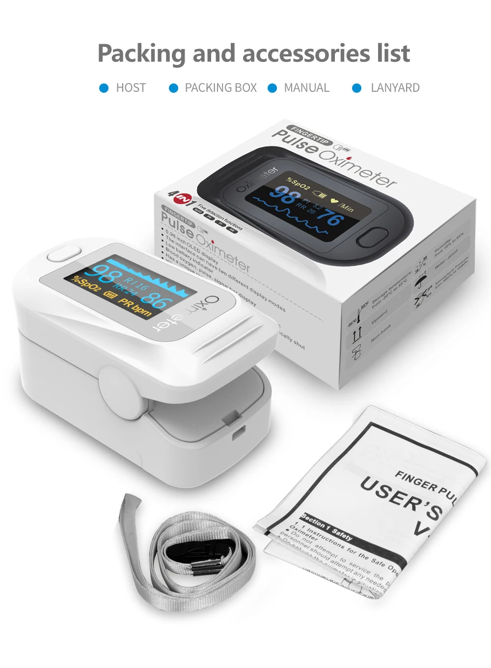 Portable Professional Finger Oximeter