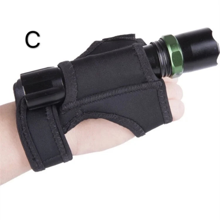 Nylon Scuba Diving Flashlight Gloves with 4-Mode Underwater Flashlight
