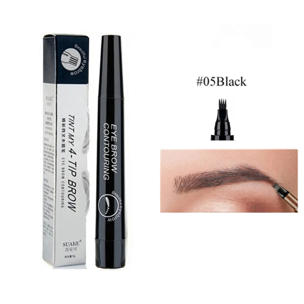 4D Microblading Eyebrow Pen – 4-Fork Tip for Natural Brows
