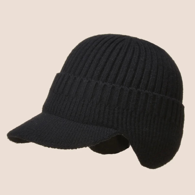 Men's Winter Knitted Hat with Ear Protection: