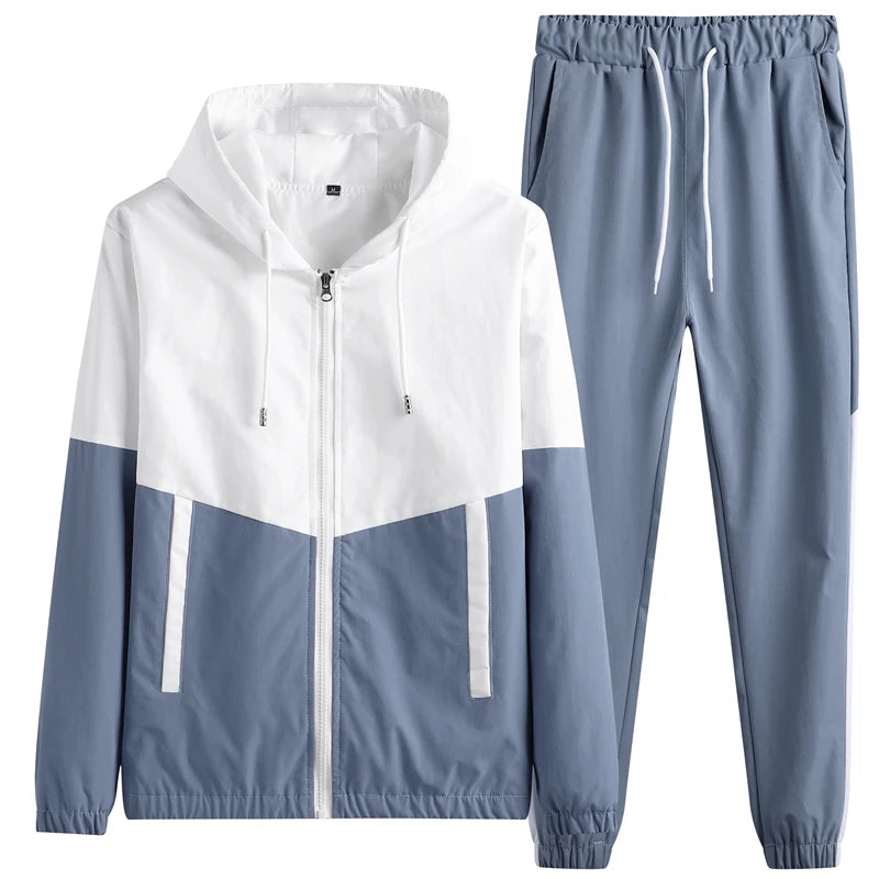 2025 Men's Tracksuit – Casual Joggers & Hooded Sportswear Set