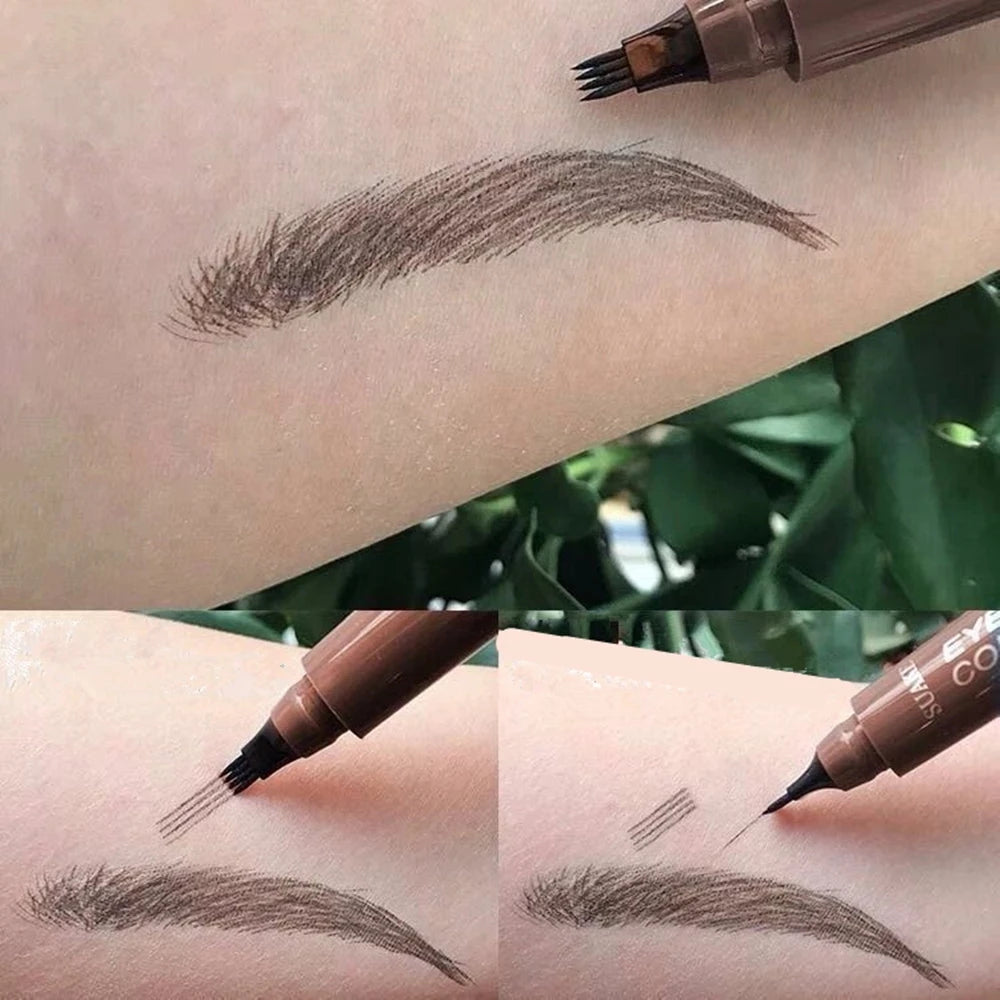 4D Microblading Eyebrow Pen – 4-Fork Tip for Natural Brows