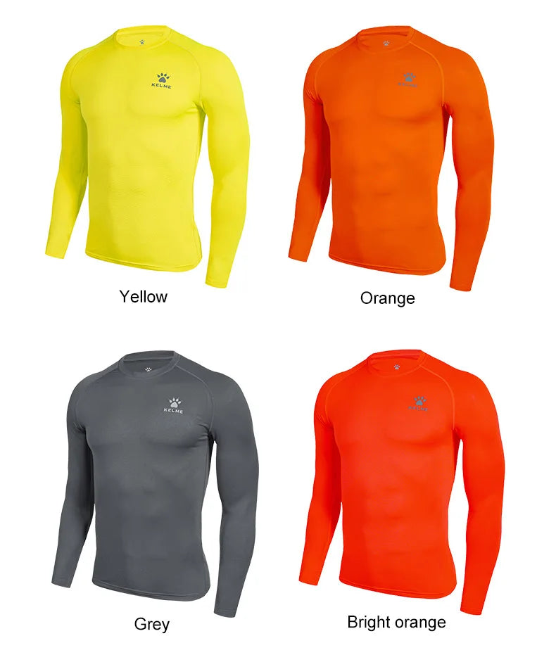 : KELME Men's Long-Sleeve Compression Workout Shirt