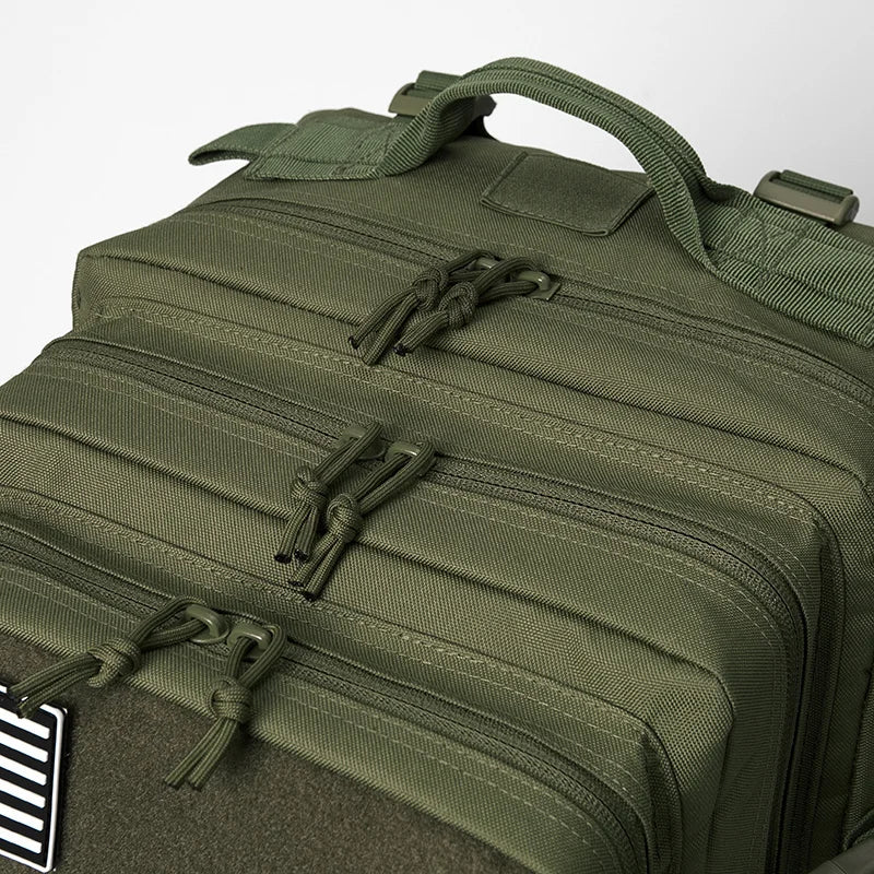 QT&QY 50L Tactical Backpack – MOLLE Survival Rucksack with Bottle Holder