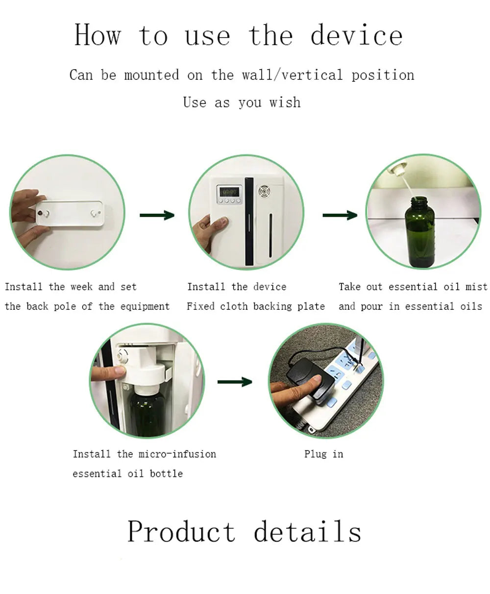 Automatic Essential Oil Diffuser with Timer & 160ml Capacity