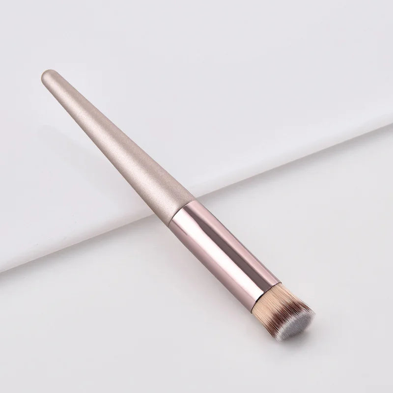 Hot Champagne Makeup Brushes Set - Foundation, Powder, Blush, Eyeshadow