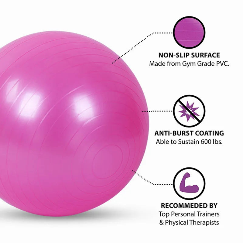 PVC Fitness Yoga Ball – Explosion-Proof & Thickened