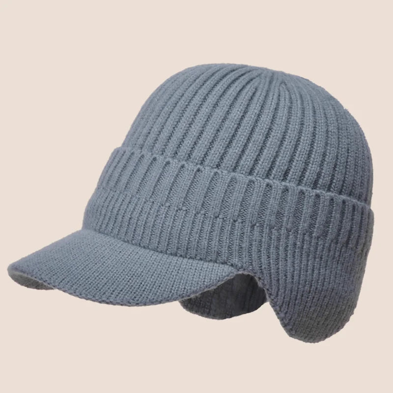 Men's Winter Knitted Hat with Ear Protection: