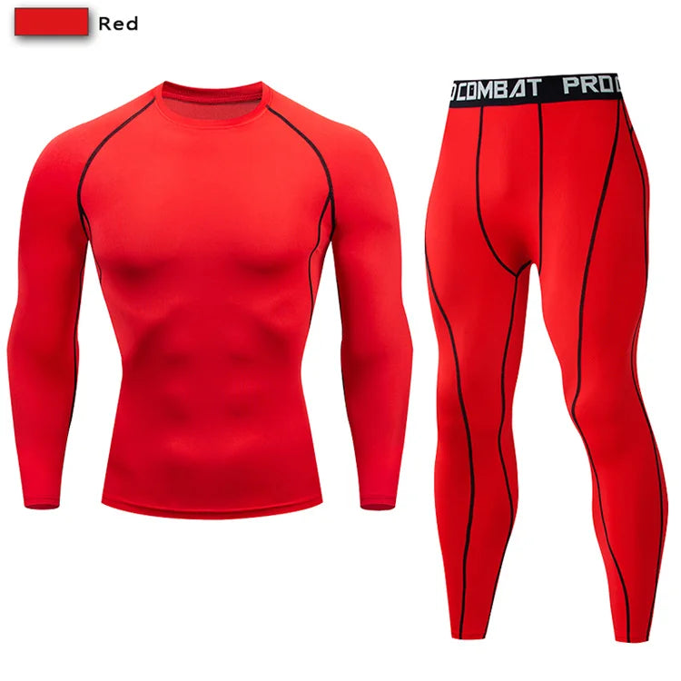 2PCS Men's Compression Sportswear Set – Gym & Fitness Tracksuit