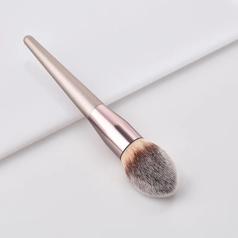 Hot Champagne Makeup Brushes Set - Foundation, Powder, Blush, Eyeshadow