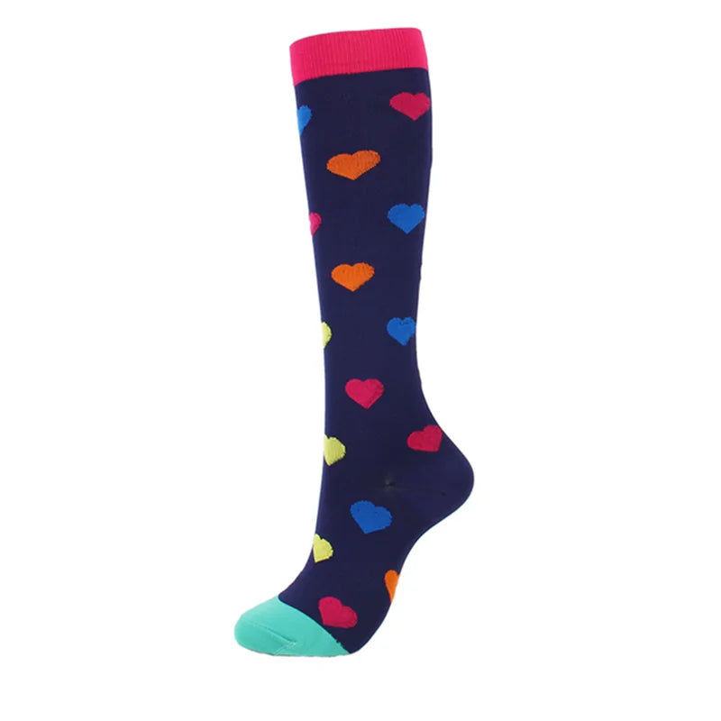 Unisex 20-30 mmHg Compression Cycling & Sports Socks