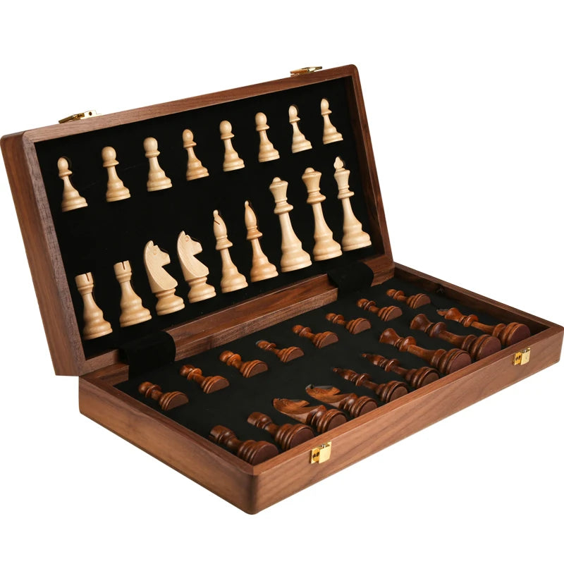 Top-Grade Wooden Chess Set – Classic Folding Board Game