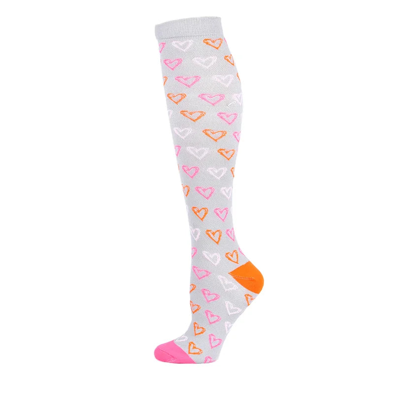 Unisex 20-30 mmHg Compression Cycling & Sports Socks