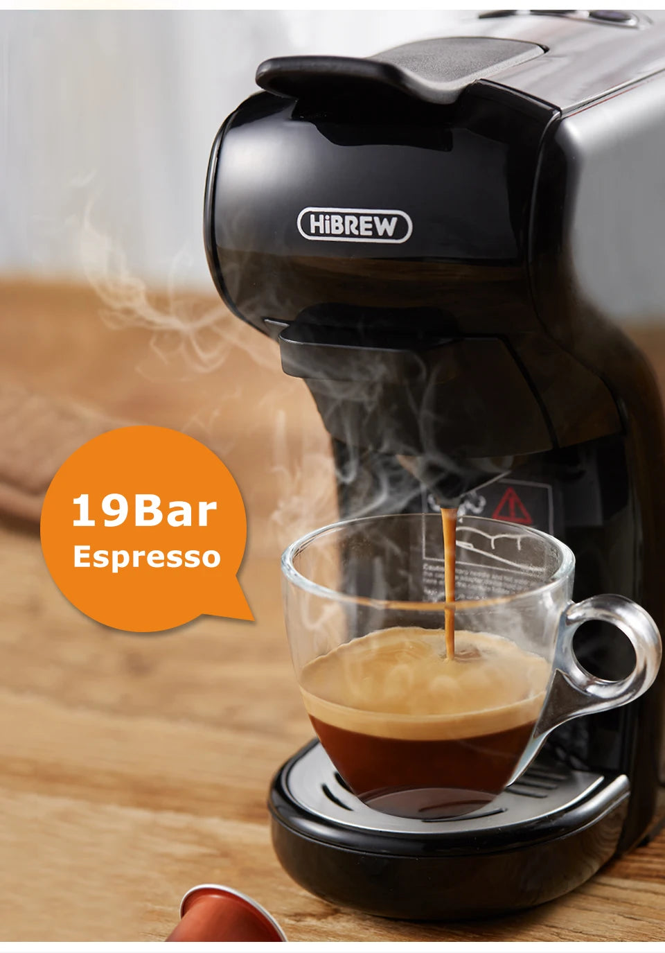 HiBREW H1A 4-in-1 Coffee Machine – 19-Bar Hot & Cold Espresso Maker