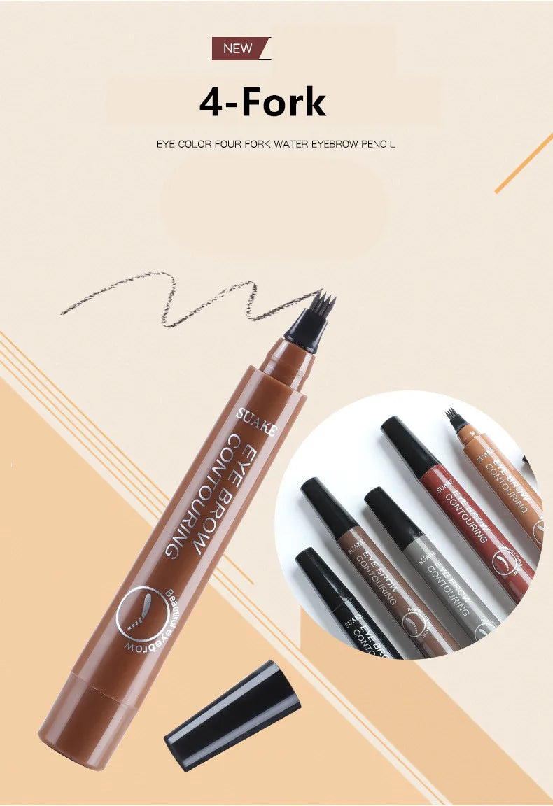 4D Microblading Eyebrow Pen – 4-Fork Tip for Natural Brows