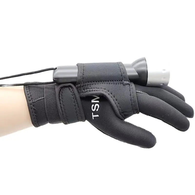 Nylon Scuba Diving Flashlight Gloves with 4-Mode Underwater Flashlight