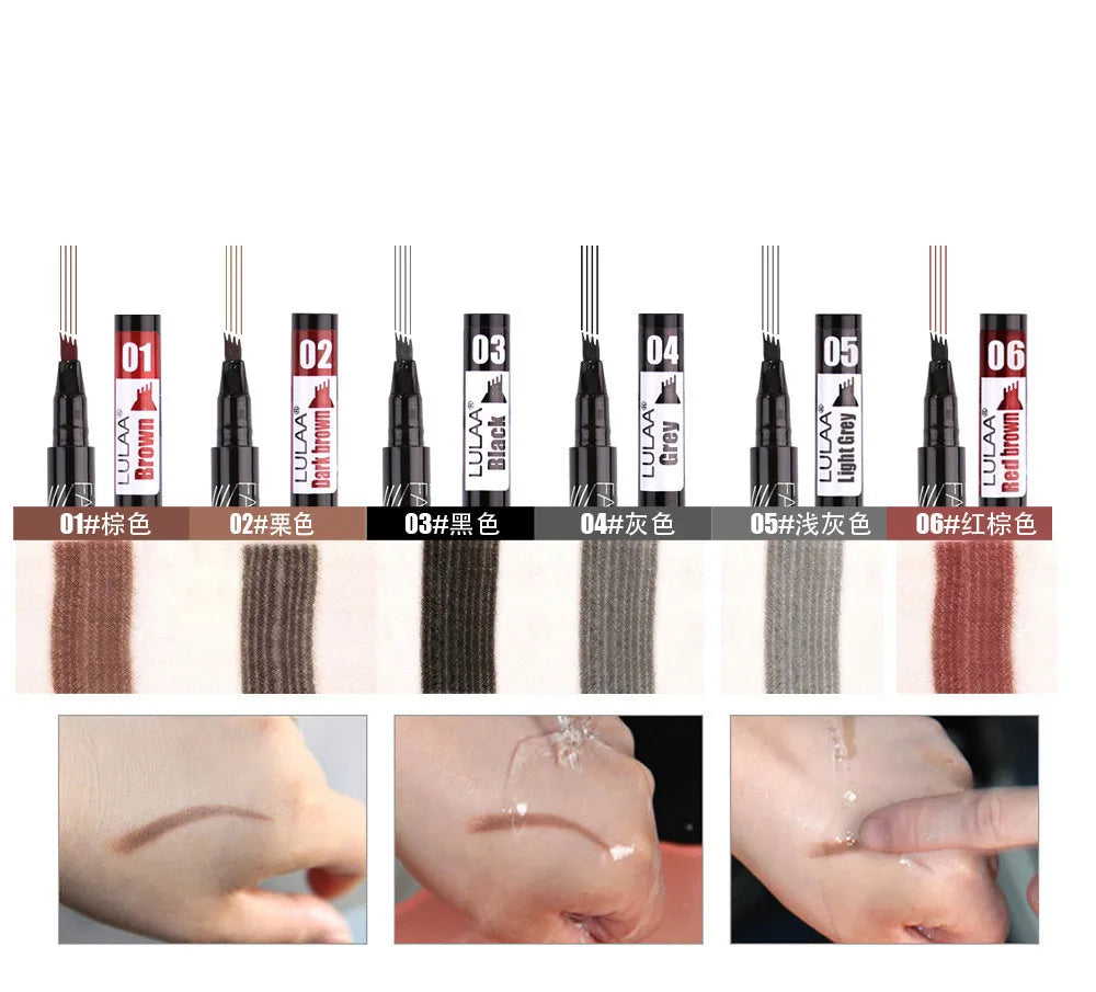 4D Microblading Eyebrow Pen – 4-Fork Tip for Natural Brows