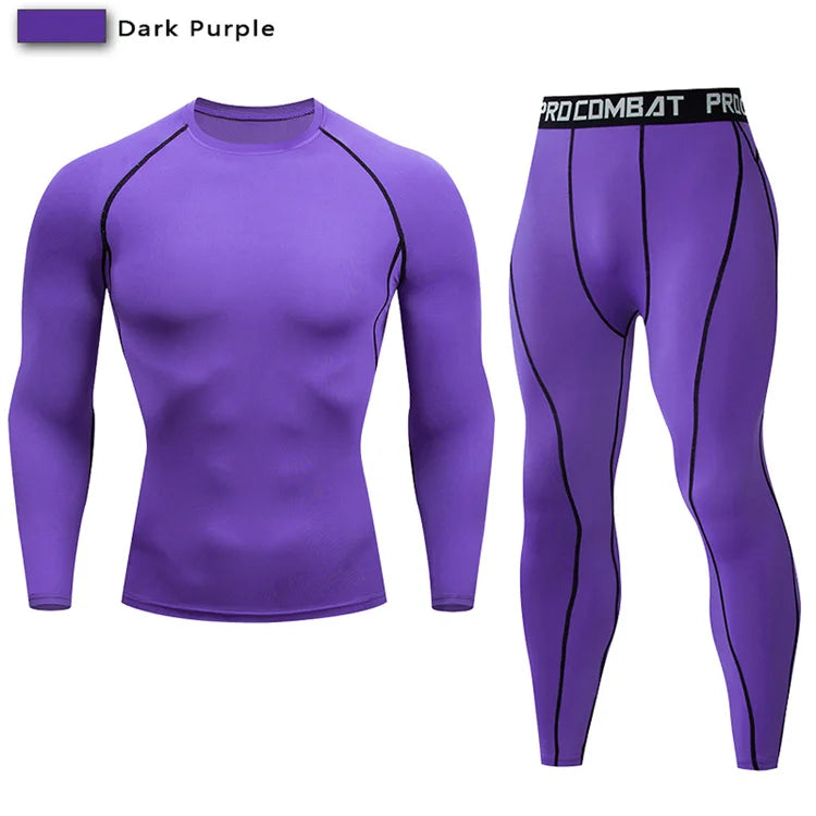 2pcs Men's Compression Sportswear Suit - Gym Tight Yoga Set