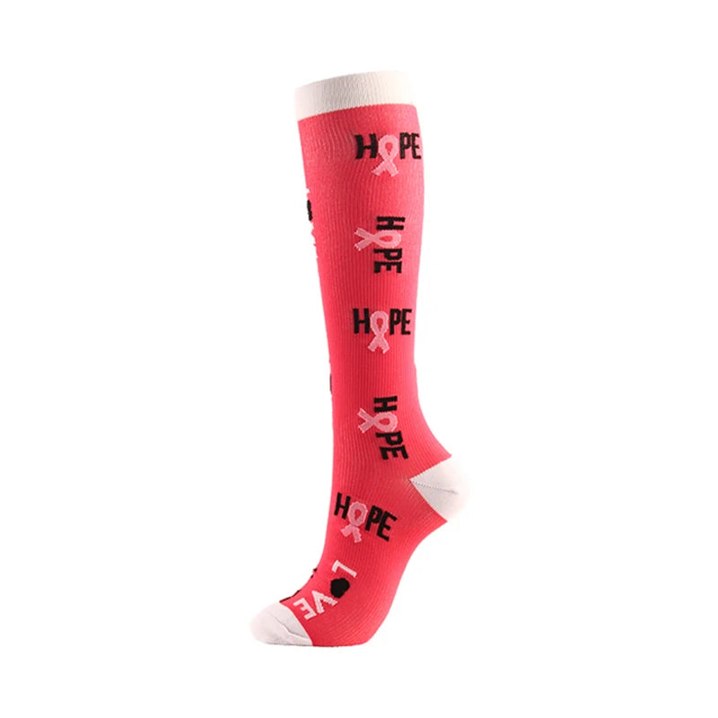 Unisex 20-30 mmHg Compression Cycling & Sports Socks