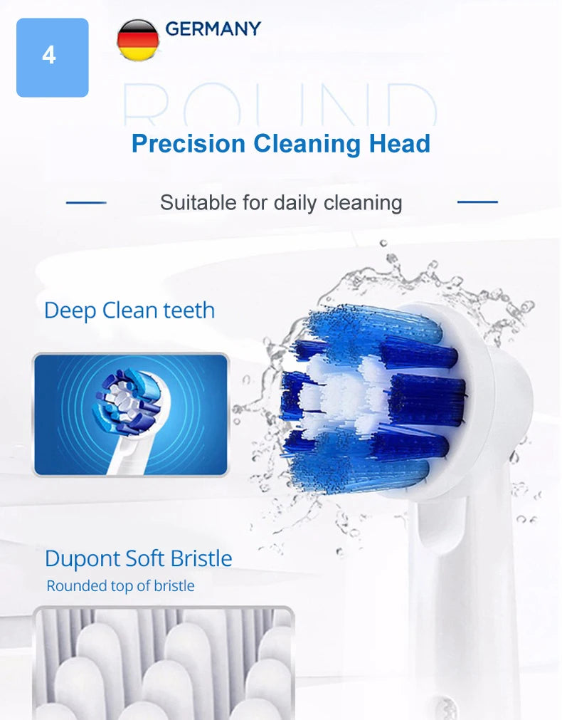 Oral B Electric Toothbrush Adult Rotation Clean Teeth Charging Tooth Brush 3D Whiten Teeth Oral Care Brush With Gift Brush Heads