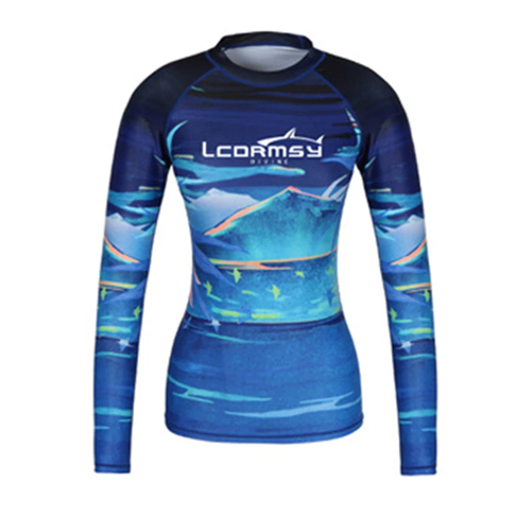 Women's Long-Sleeve Rash Guard – UPF 50+ Quick-Dry Surf & Swim Top