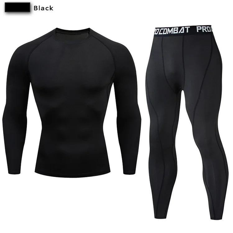 2pcs Men's Compression Sportswear Suit - Gym Tight Yoga Set