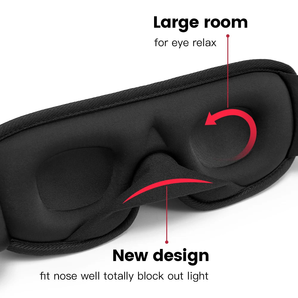 3D Sleeping Mask Block Out Light Soft Padded Sleep Mask