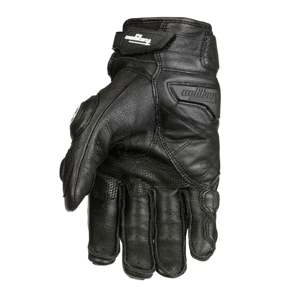 Motorcycle Gloves Black Racing Genuine Leather: