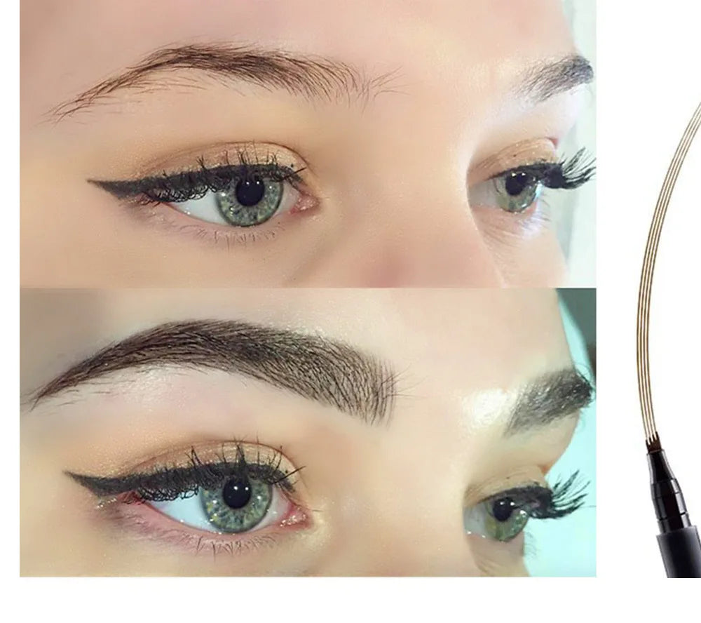4D Microblading Eyebrow Pen – 4-Fork Tip for Natural Brows