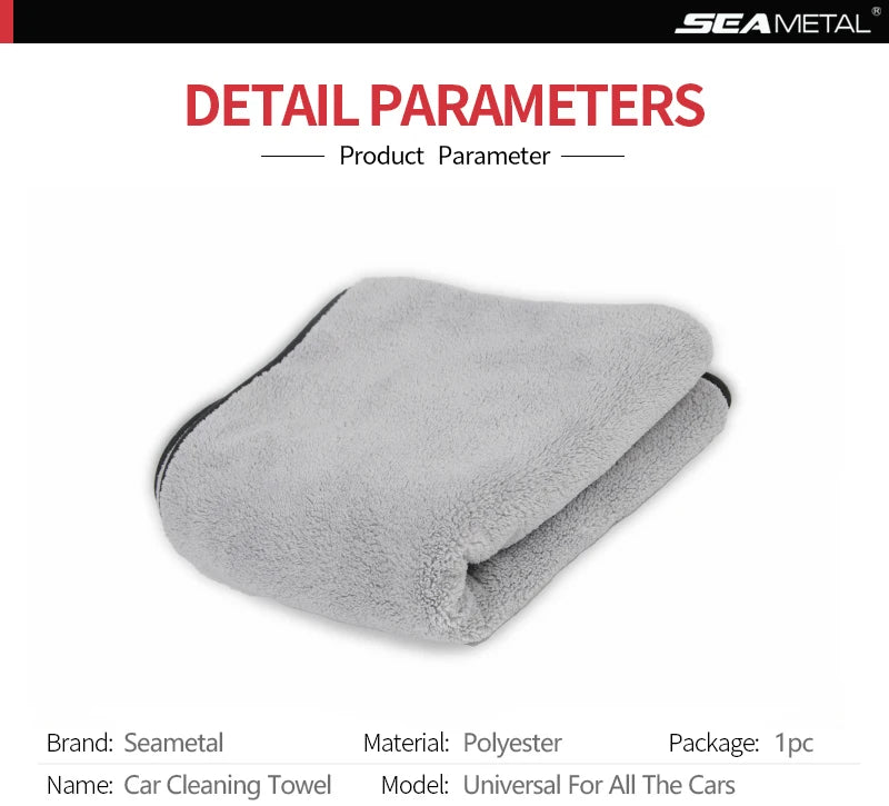 Ultra-Soft Microfiber Car Wash Towel – High Absorbency & Fast Drying