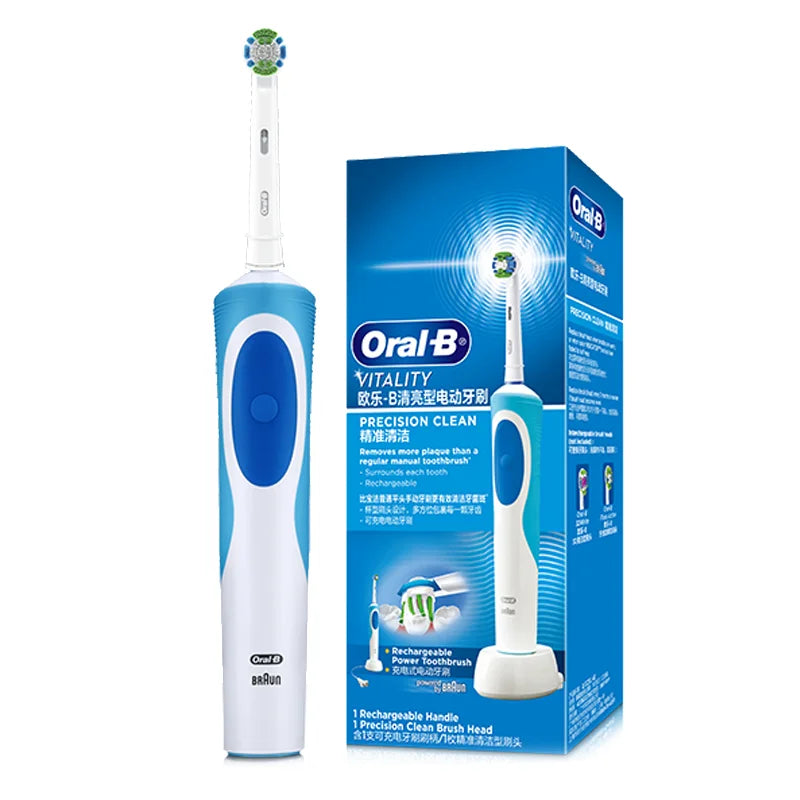 Oral B Rechargeable Electric Toothbrush Vitality Oral Hygiene Precian Clean Toothbrushes Rotating 3D White Teeth Whitening Brush