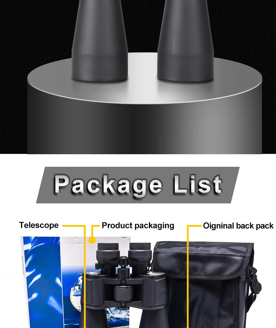 10-380x100 Zoom HD Monocular – Long Range BAK4 Telescope for Hunting & Travel