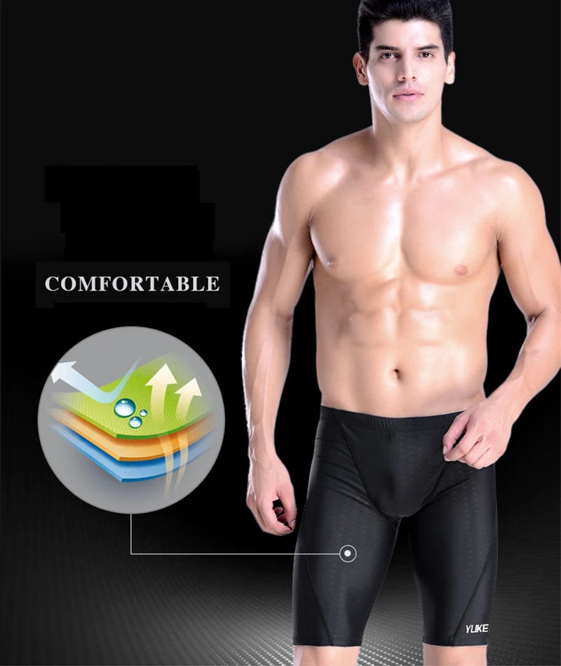 Men's Waterproof Competition Swim Set – Trunks, Goggles & Cap