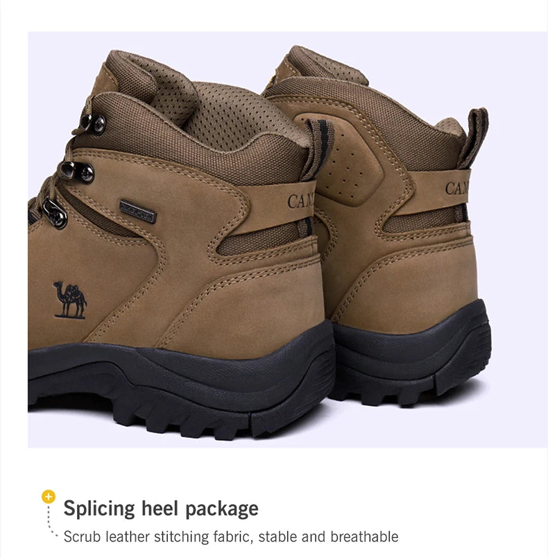 GOLDEN CAMEL Waterproof Tactical Hiking Boots – High-Top Outdoor Shoes