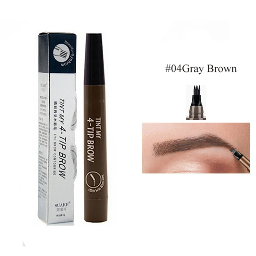 4D Microblading Eyebrow Pen – 4-Fork Tip for Natural Brows