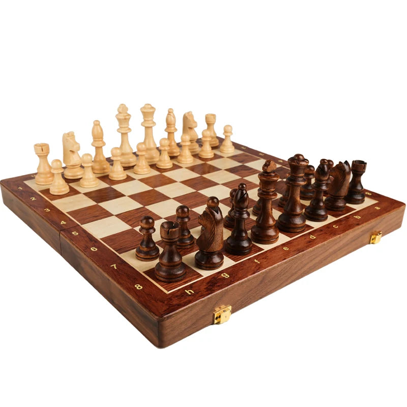 Top-Grade Wooden Chess Set – Classic Folding Board Game