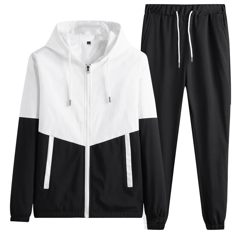 2025 Men's Tracksuit – Casual Joggers & Hooded Sportswear Set